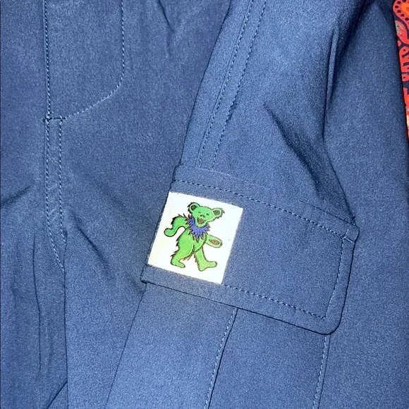 Premium Navy Cargo Shorts for Men Grateful Dead Section 119 - Picture 2 of 4